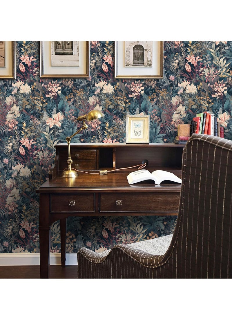 Bluejw Retro American Style Warm Fresh Plant Flower Wallpaper Ins Style Atmosphere Wallpaper Bedroom Self-adhesive Wallpaper - Image 2